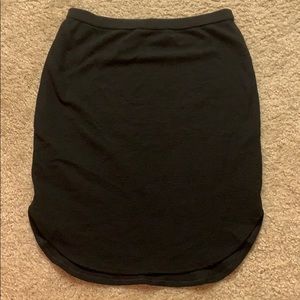 Black textured skirt